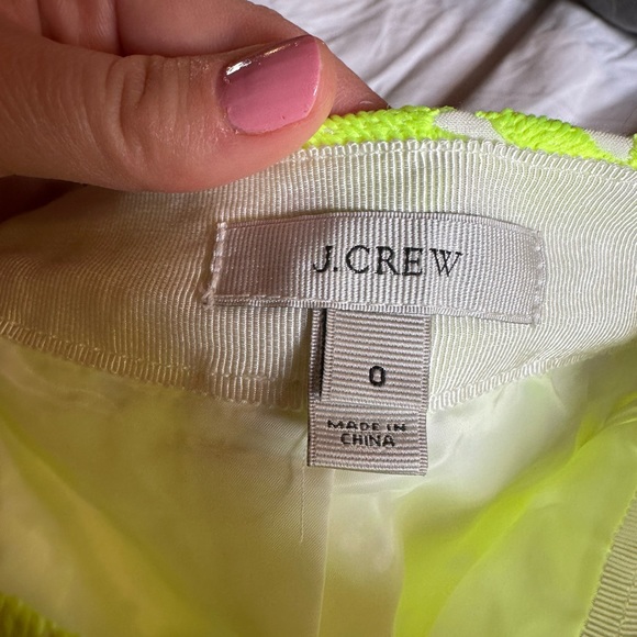 J Crew neon embroidered miniskirt - Picture 3 of 9
